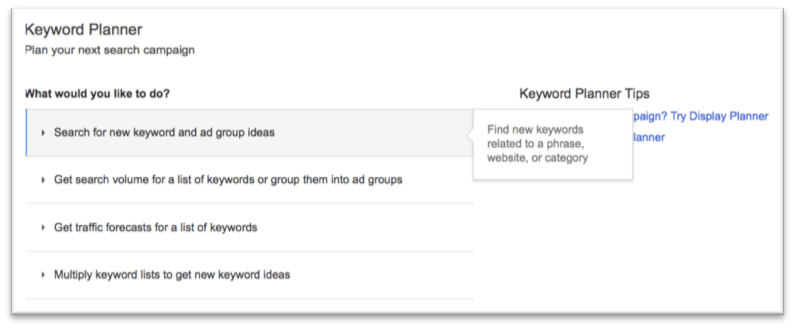 Find SEO Keywords with Google's Keyword Planner