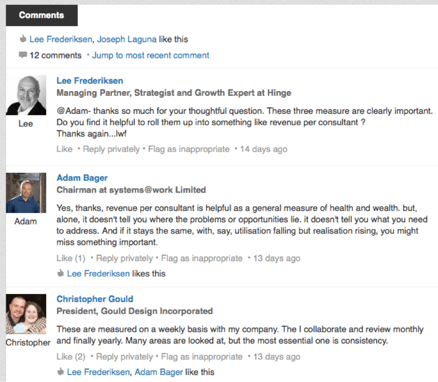 Conversation in LinkedIn Groups