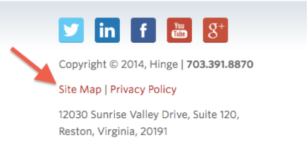 Hinge Sitemap Image