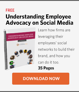 Understanding employee advocacy on social media- learn how firms are leveraging their employees' social networks to build their brand and how you can do it too.