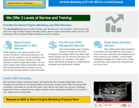 Example of busy web design
